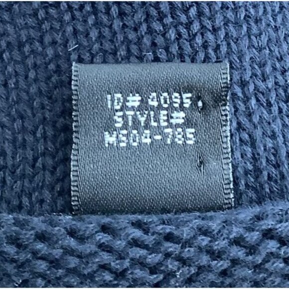 August Max Navy Lighthouse Sweater Cotton Blend Womens Knit Pullover Size 2 - Picture 6 of 8